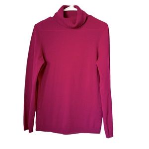 Charter Club Cashmere Luxury Fuschia Pink Turtleneck Sweater